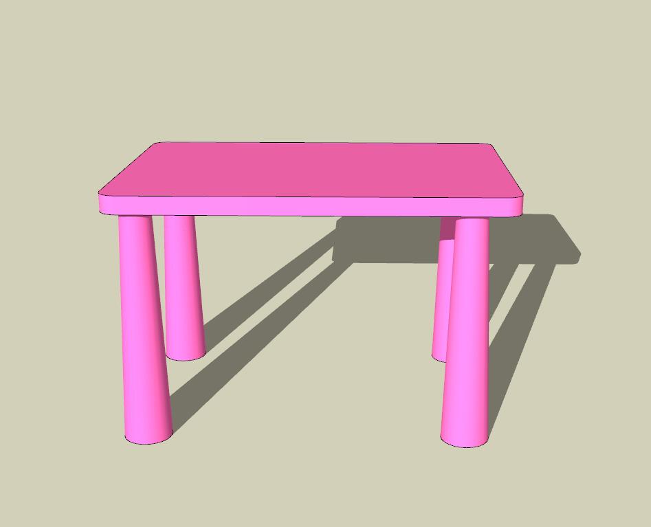 儿童桌椅SU模型 (16)-1