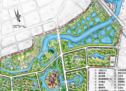 [广西]缤纷多彩滨水百里景观长廊景观规划设计方案-1