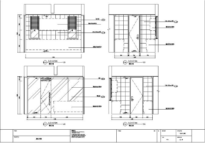 成都高山流水现代风格住宅室内设计施工图-1