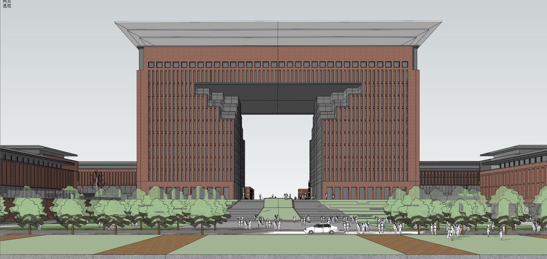 MY030西安交通大学 社会科学研究院+行政中心 红砖 同济-4