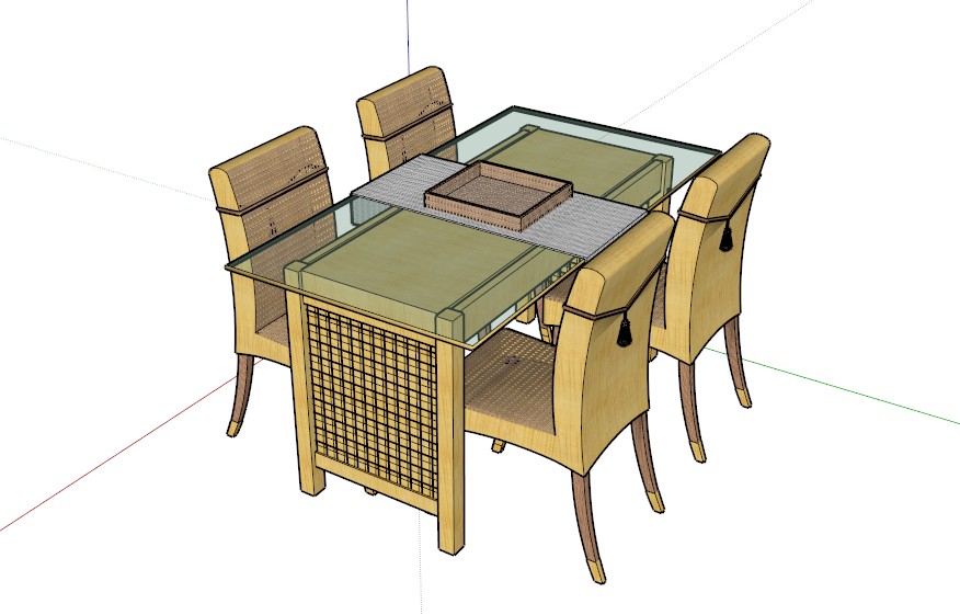 中式禅风桌椅-1