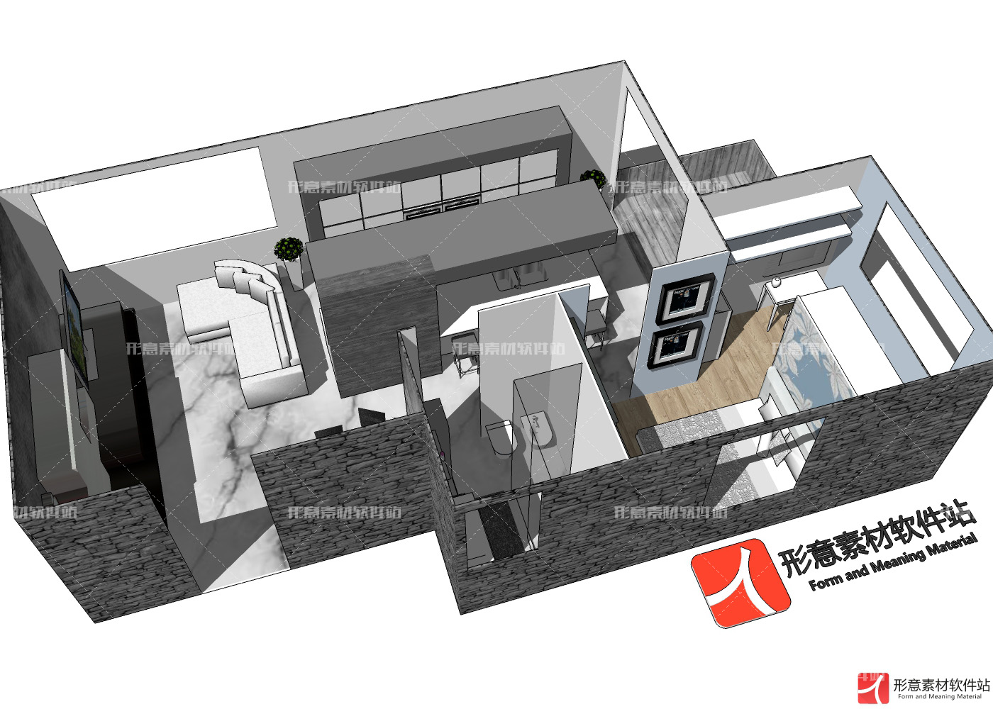 家装 su模型 (28)-1