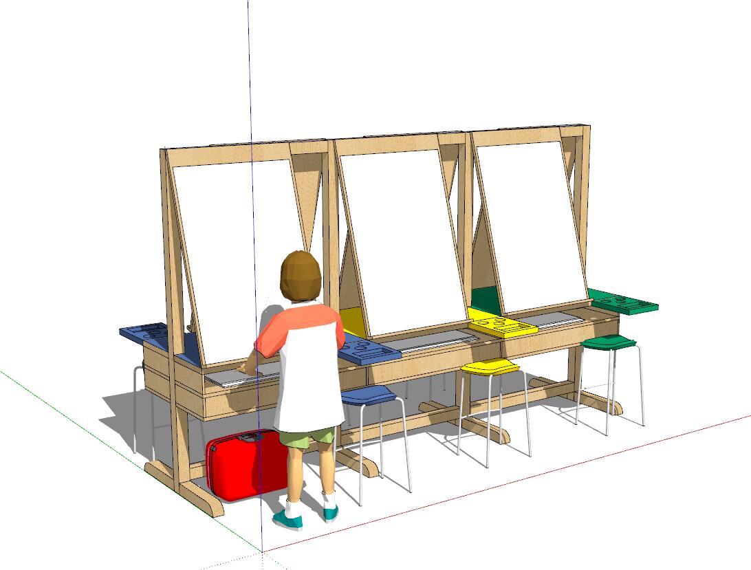 儿童桌椅SU模型 (10)-1