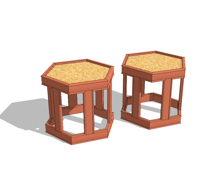中式家具SU模型 (18) 凳子-1