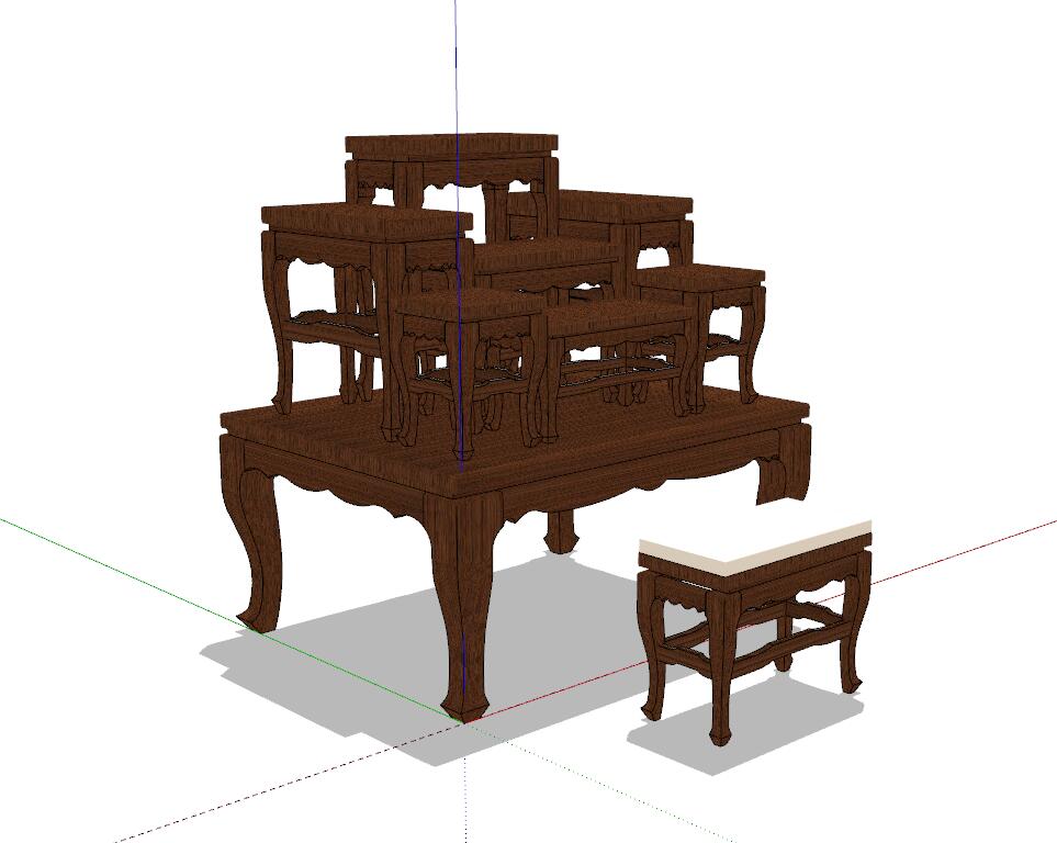 新中式家具SU模型 (1)-1