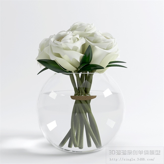 桌面花卉3Dmax模型 (15)-1