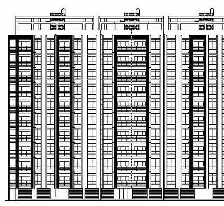 某十层钢结构纯框架体系公寓楼建筑结构施工图-1