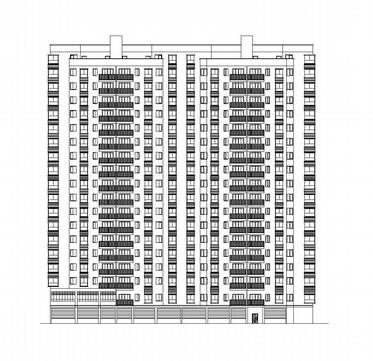 [湖北]某十九层一梯四、塔式住宅建筑施工图纸(底层架空...-1