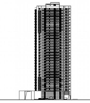 [南充市]某城市核心区高层住宅小区1号楼建筑施工图(含节...-1