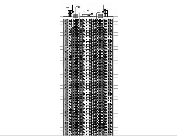 [沈阳]某四十八层住宅楼建筑初步设计图-1