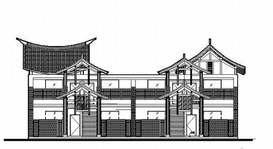 [四川]知名小镇度假酒店建筑设计施工图（含效果图 知名...-1