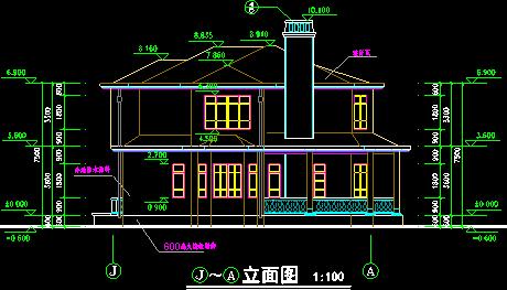 小别墅平立剖图-1