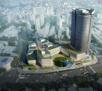 [上海]现代风格办公楼建筑设计方案文本(知名大学)-1