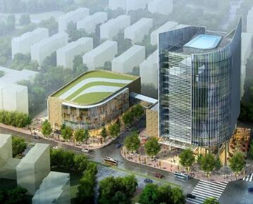 [宁波]高层玻璃幕墙式商务中心建筑设计方案文本-1