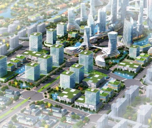 [四川]现代风格工业新城总部概念规划设计-1