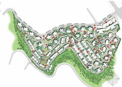 [重庆]“韵”特色风格自然山水人文居住区景观规划设计方...-1