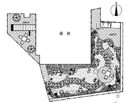 某别墅屋顶绿化设计图-1