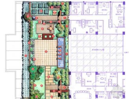 某中医药大学屋顶花园景观方案设计-1