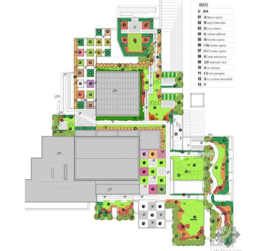 [天津]某屋顶花园设计图及建成实景图-1