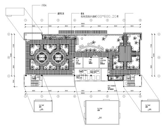 36套屋顶花园景观CAD平面图（各类型的屋顶花园）1-10-1