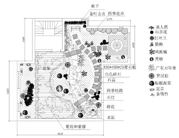 21套屋顶花园CAD施工图（19）-1