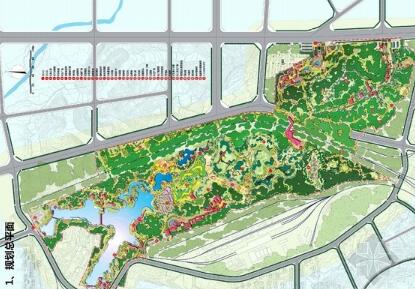 [湖南]市级大型综合性公园修建性详细规划方案（上海著名...-1