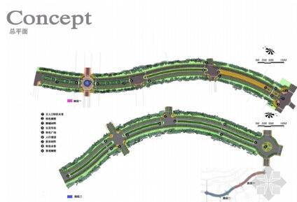 [大庆]北国之春梦幻城概念景观设计之二景观大道概念设计-1