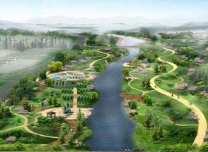 江苏镇江某运河中段环境景观设计图-1