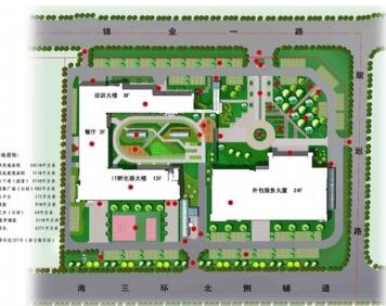 [西安]高新科技园区示范基地室外景观设计方案-1