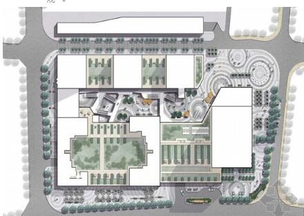 [湖南]现代高层商业区景观设计投标方案-1
