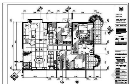 某样品房户型施工图-1