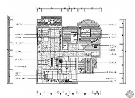现代三居室设计图-1