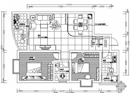 简洁二居室装修图-1