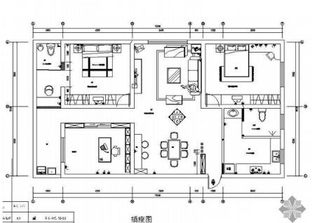 [上海]某三居室装修图-1