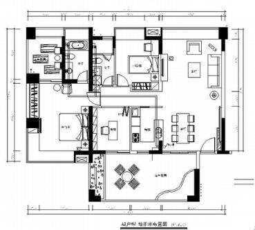 [东莞 ]某三居样板房装修图-1