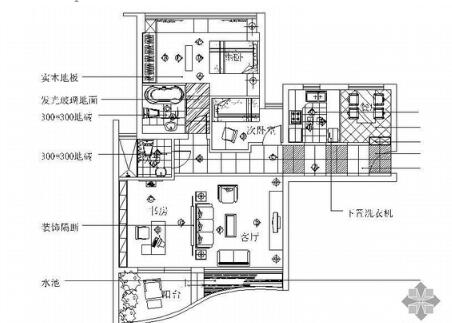 三室二厅二卫方案图-1