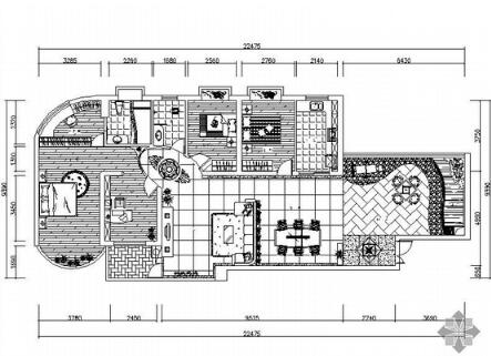 [湖南]三室雅居方案设计图-1