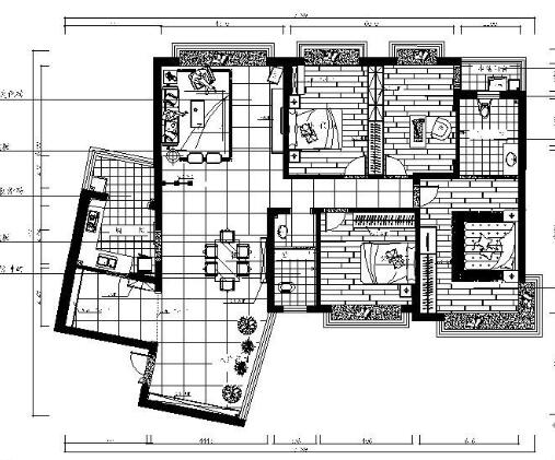 [湖南]四居经典房型装修图(含效果)-1