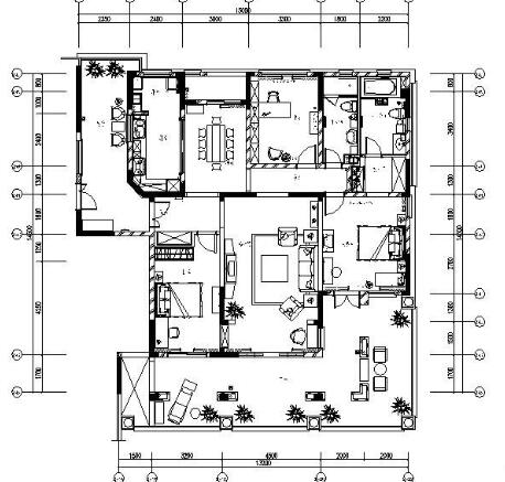 [苏州]三室两厅样板房施工图-1