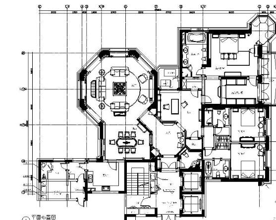 [上海]高档公寓标准层四居样板房施工图-1