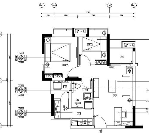 [广东]某商品房二居室小户型施工图5期-1