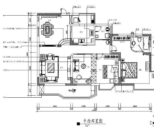 某新小区四室两厅施工图纸-1