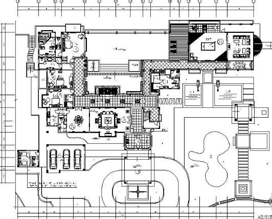 双层国际富豪别墅施工图-1