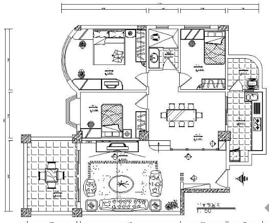 [广东]三室两厅设计方案图-1
