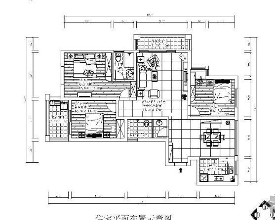 现代简约三室二厅装修图(含效果)-1