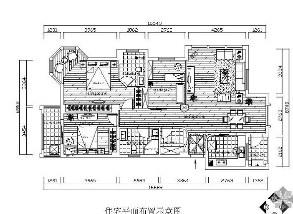 现代简约三居装修（含效果）-1