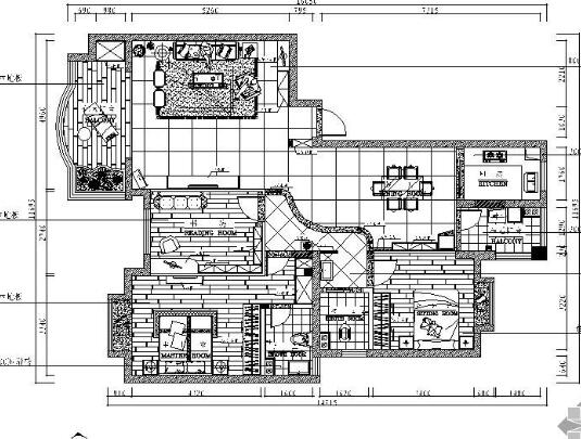 [湖南]114㎡三居装修图（含效果）-1