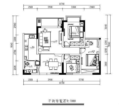 现代风格三居装修图(含效果)-1