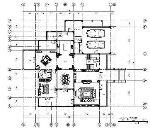 某三层欧式风格别墅装修施工图-1