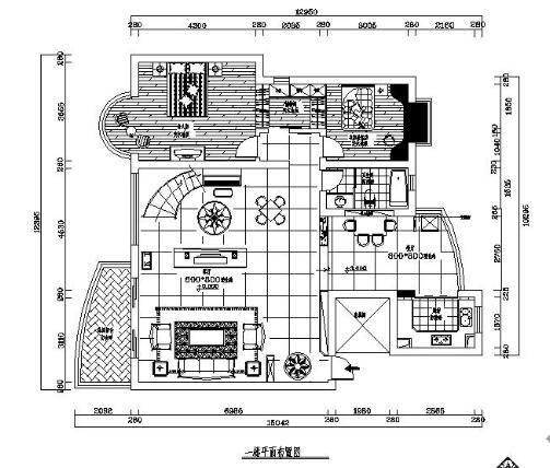 某顶楼复式装饰施工图-1